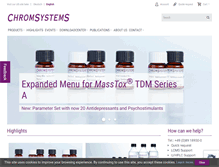 Tablet Screenshot of chromsystems.com